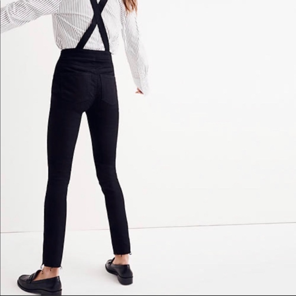 Madewell Black Denim Overalls in Lunar Wash | XS - Picture 4 of 16